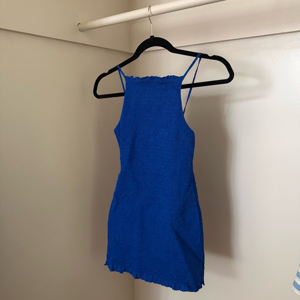 Free People Mini Dress in Royal Blue